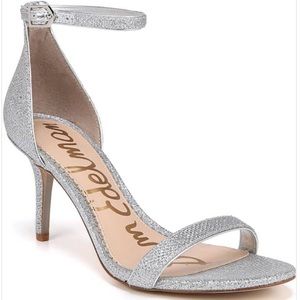 Sam Edelman Patti Silver glitter stilettos 5M Like new!